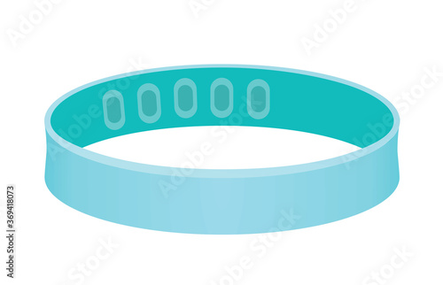 Blue bracelet blank. vector illustration