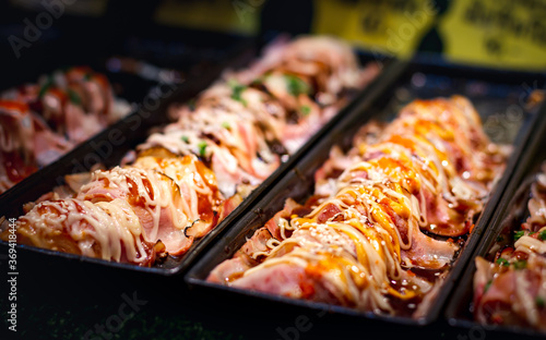 Set Sushi bacon in japanese food style