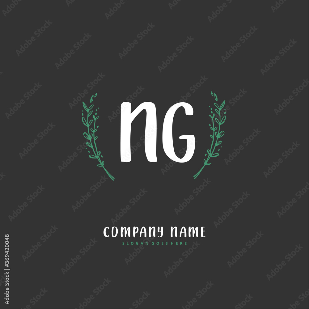 N G NG Initial handwriting and signature logo design with circle. Beautiful design handwritten logo for fashion, team, wedding, luxury logo. N G NG Initial handwriting and signature logo design with circle. Beautiful design handwritten logo for fashion, team, wedding, luxury logo.