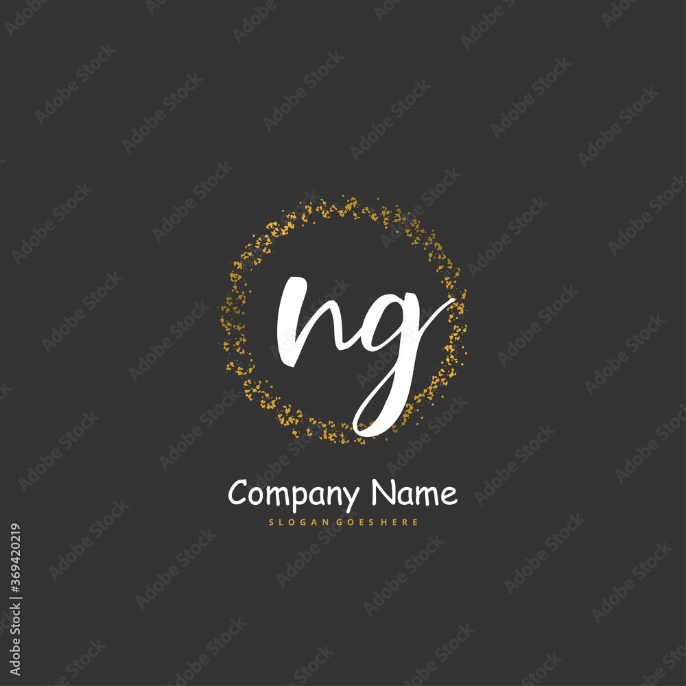 N G NG Initial handwriting and signature logo design with circle. Beautiful design handwritten logo for fashion, team, wedding, luxury logo. N G NG Initial handwriting and signature logo design with circle. Beautiful design handwritten logo for fashion, team, wedding, luxury logo.