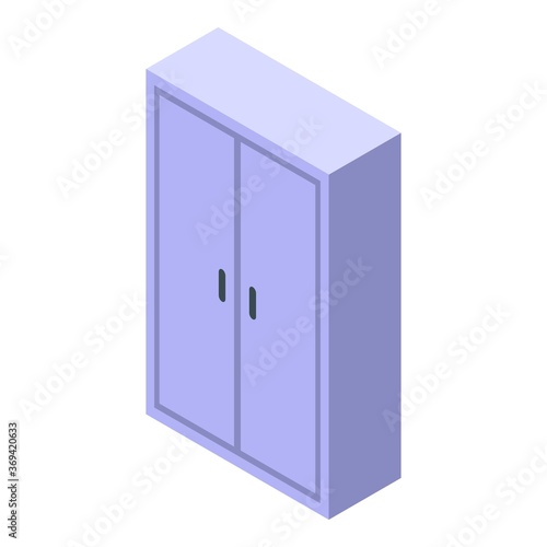 Wardrobe storage document icon. Isometric of wardrobe storage document vector icon for web design isolated on white background
