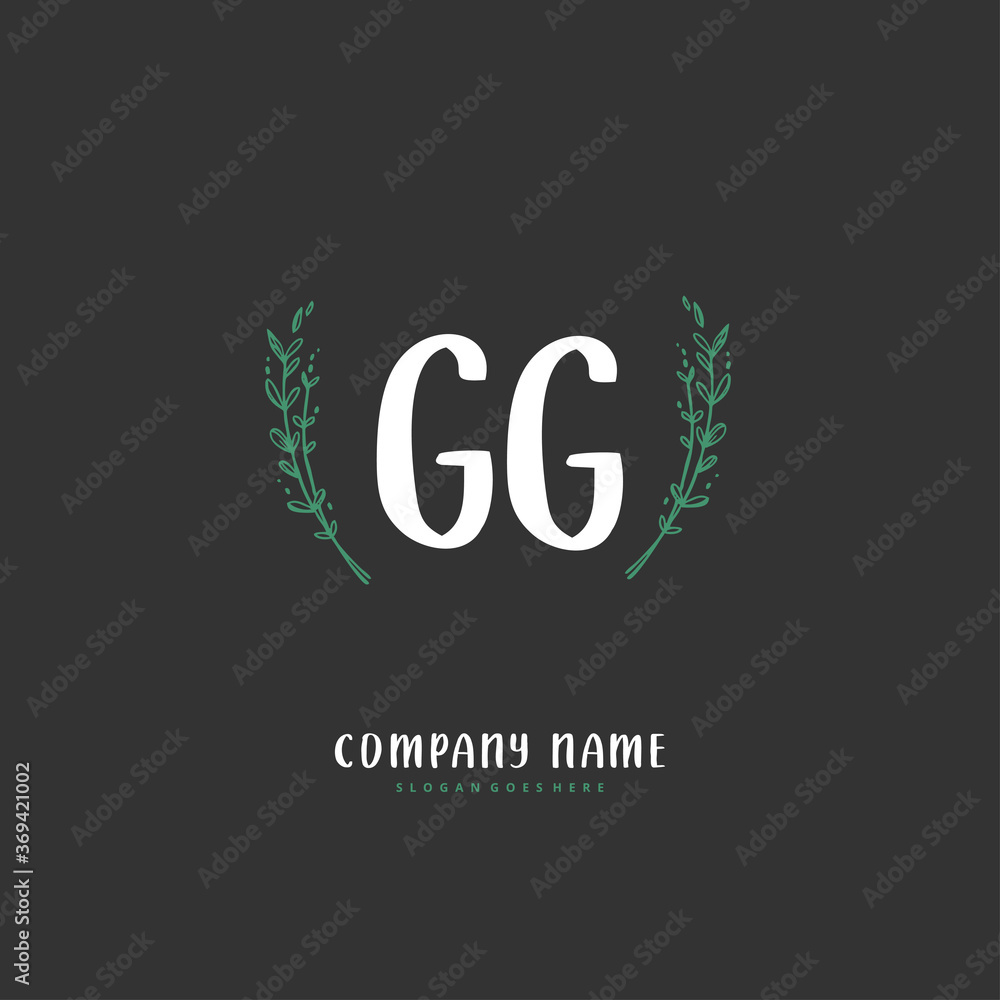 G GG Initial handwriting and signature logo design with circle. Beautiful design handwritten logo for fashion, team, wedding, luxury logo. G GG Initial handwriting and signature logo design with circle. Beautiful design handwritten logo for fashion, team, wedding, luxury logo.