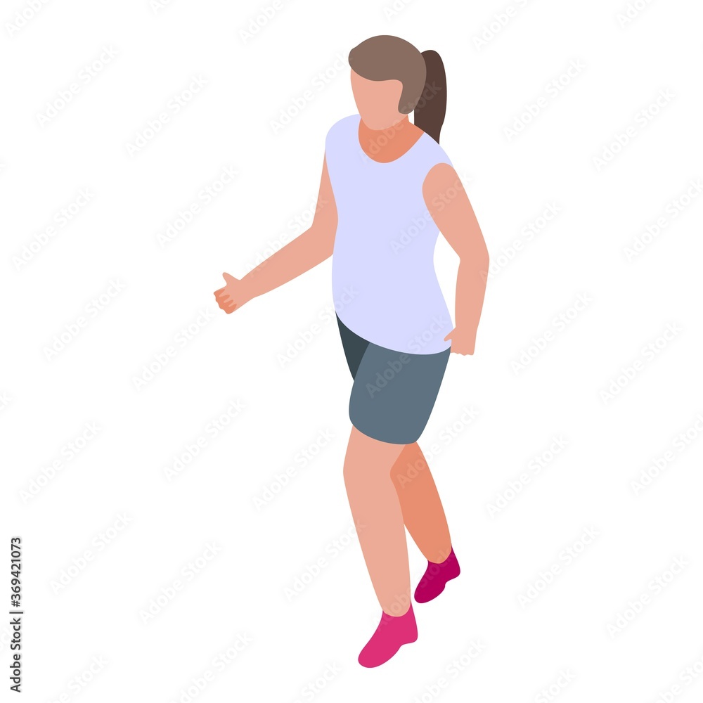 Running habit icon. Isometric of running habit vector icon for web design isolated on white background Running habit icon. Isometric of running habit vector icon for web design isolated on white background