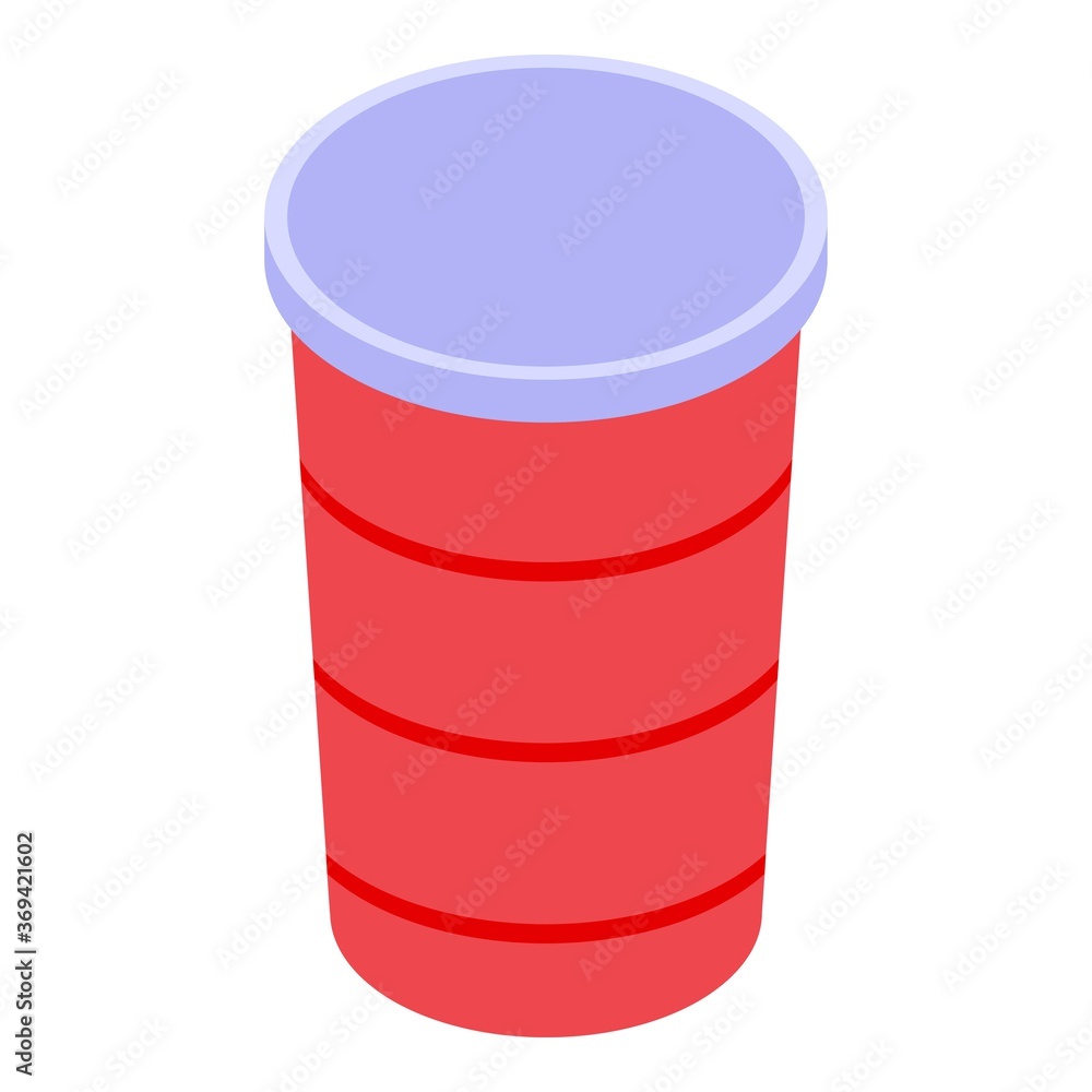 Drink cold cup icon. Isometric of drink cold cup vector icon for web design isolated on white background Drink cold cup icon. Isometric of drink cold cup vector icon for web design isolated on white background
