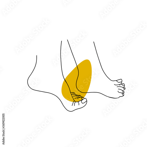Pedicure, podiatry and body care vector concept. 