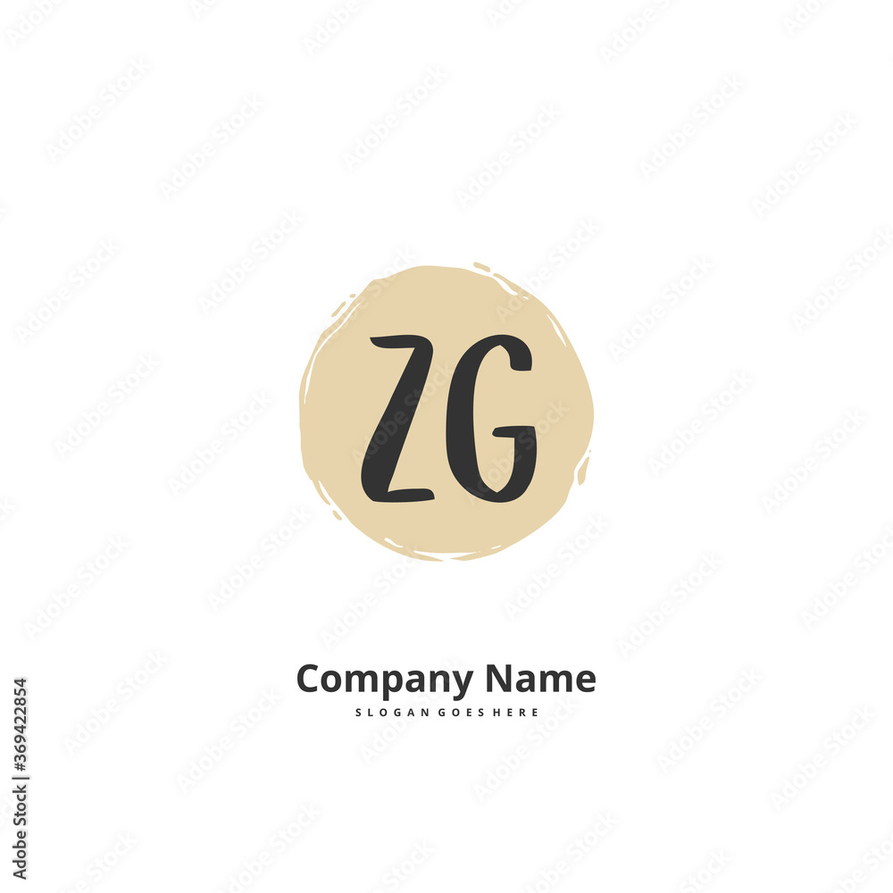 Z G ZG Initial handwriting and signature logo design with circle. Beautiful design handwritten logo for fashion, team, wedding, luxury logo. Z G ZG Initial handwriting and signature logo design with circle. Beautiful design handwritten logo for fashion, team, wedding, luxury logo.