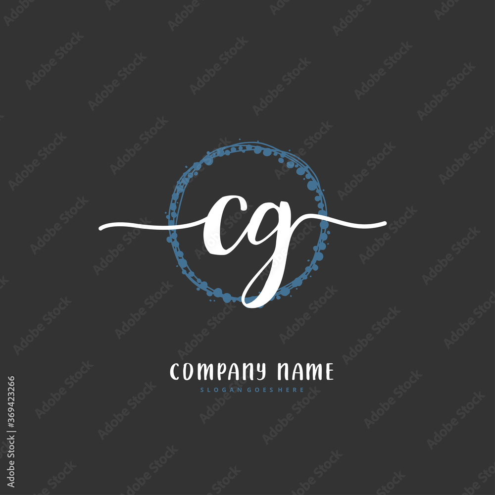 C G CG Initial handwriting and signature logo design with circle. Beautiful design handwritten logo for fashion, team, wedding, luxury logo. C G CG Initial handwriting and signature logo design with circle. Beautiful design handwritten logo for fashion, team, wedding, luxury logo.