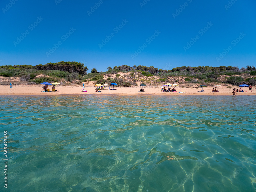 Spiaggia dei Gigli (lilies beach), protected marine area of Capo Rizzuto. Crotone, Calabria, Italy.