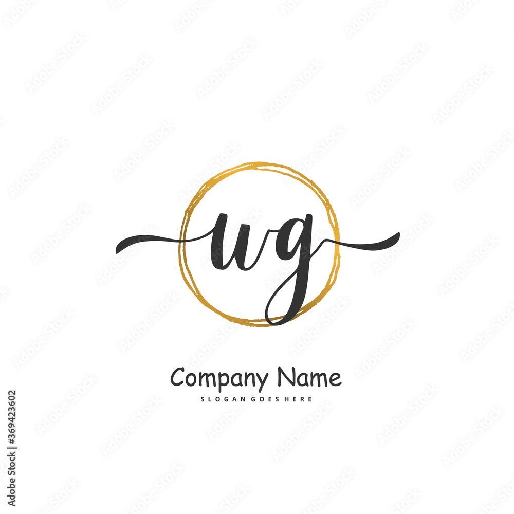W G WG Initial handwriting and signature logo design with circle. Beautiful design handwritten logo for fashion, team, wedding, luxury logo. W G WG Initial handwriting and signature logo design with circle. Beautiful design handwritten logo for fashion, team, wedding, luxury logo.