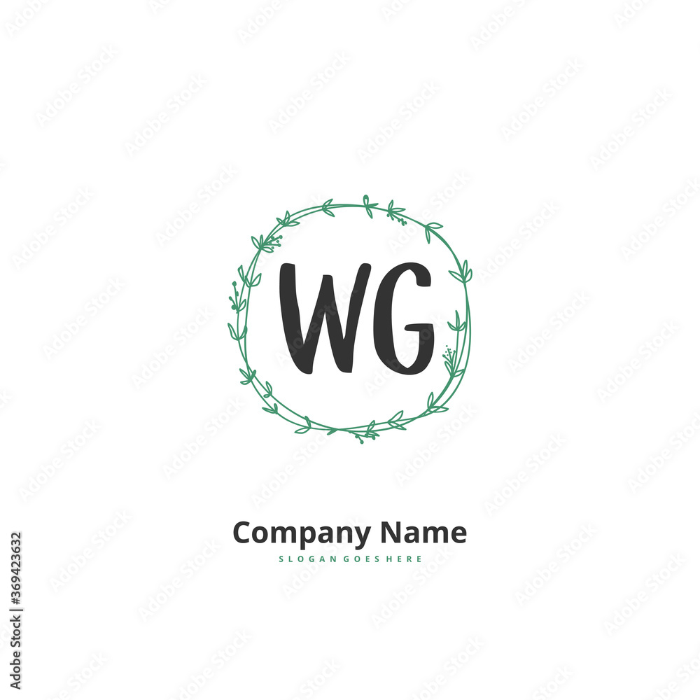 W G WG Initial handwriting and signature logo design with circle. Beautiful design handwritten logo for fashion, team, wedding, luxury logo. W G WG Initial handwriting and signature logo design with circle. Beautiful design handwritten logo for fashion, team, wedding, luxury logo.