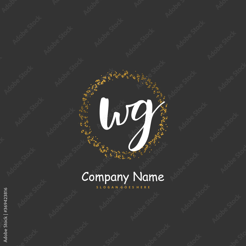 W G WG Initial handwriting and signature logo design with circle. Beautiful design handwritten logo for fashion, team, wedding, luxury logo. W G WG Initial handwriting and signature logo design with circle. Beautiful design handwritten logo for fashion, team, wedding, luxury logo.