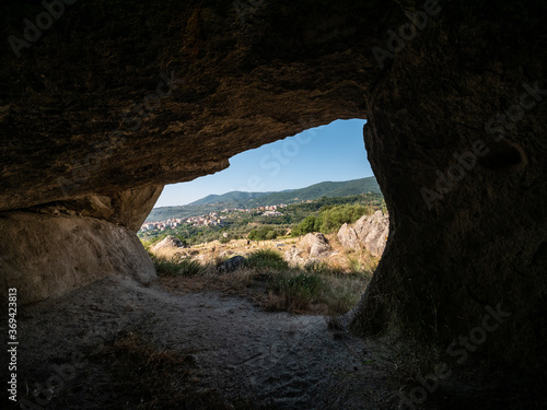 Cave dwellings near Petilia Policastro. Rock settlements in Calabria. Crotone, Calabria, Italy © Giuma