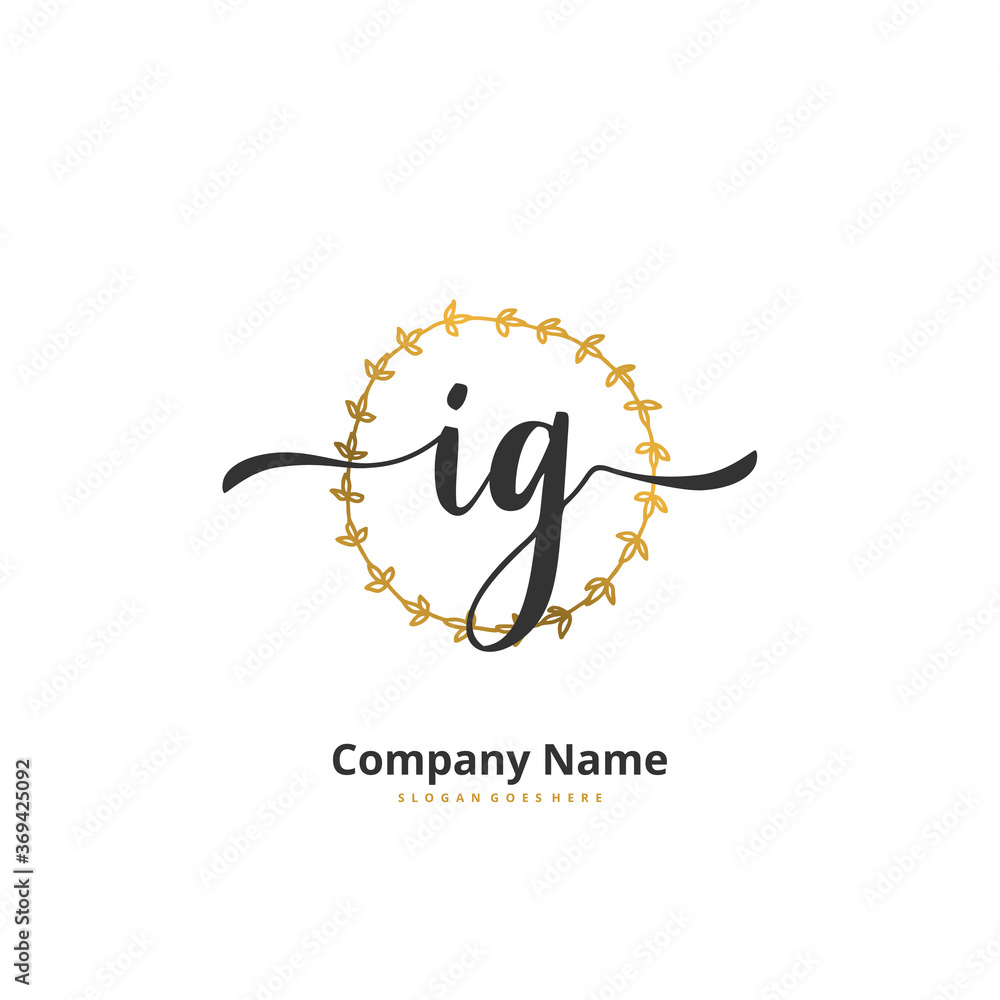 I G IG Initial handwriting and signature logo design with circle. Beautiful design handwritten logo for fashion, team, wedding, luxury logo. I G IG Initial handwriting and signature logo design with circle. Beautiful design handwritten logo for fashion, team, wedding, luxury logo.