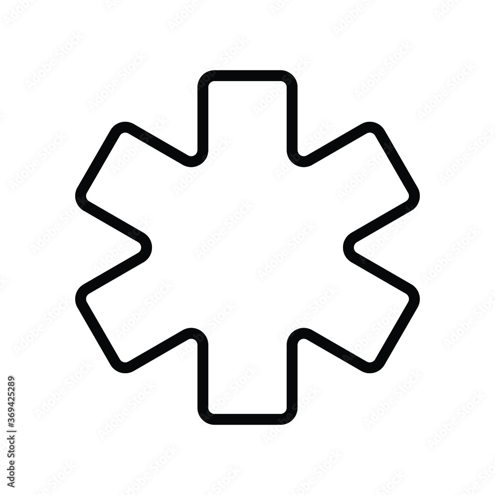 Star Help Emergency Medical Hospital Illustration Creative Design Line Icon Vector Star Help Emergency Medical Hospital Illustration Creative Design Line Icon Vector