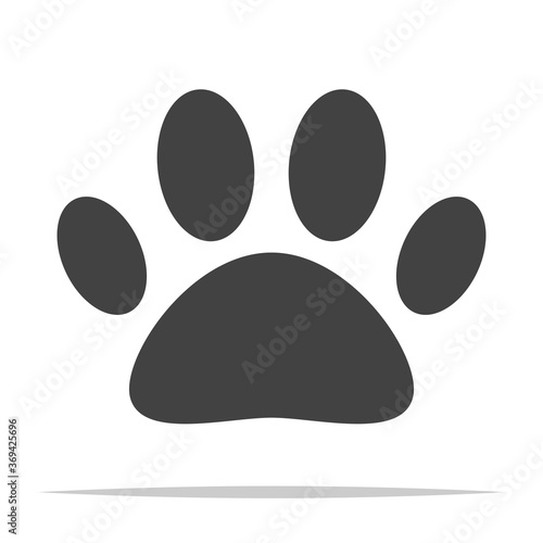 Dog paw print icon vector isolated