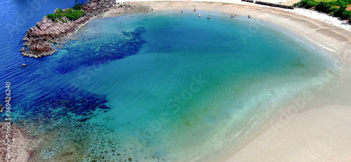 Aerial view of Bo Thong Lang island in Bangsaphan Prachuapkirikhan,Thailand