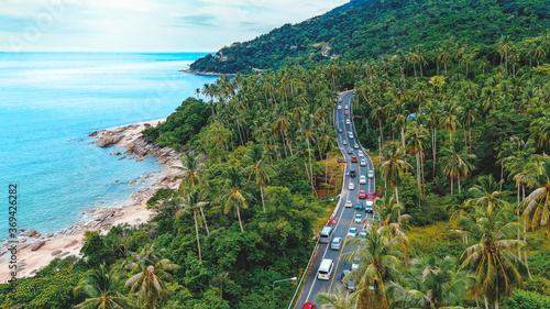 Aerial view of Khao Phlai Dam at Nakornsrithammarat, south of Thailand