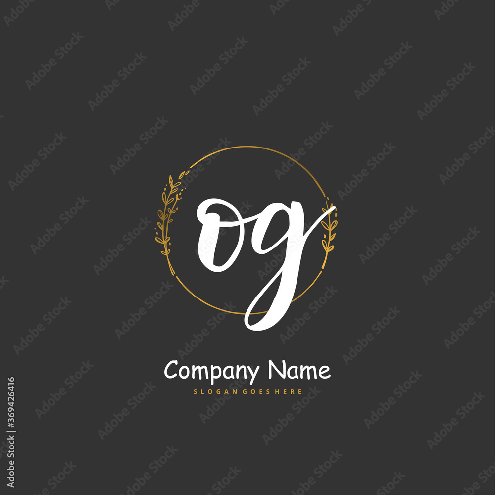 O G OG Initial handwriting and signature logo design with circle. Beautiful design handwritten logo for fashion, team, wedding, luxury logo. O G OG Initial handwriting and signature logo design with circle. Beautiful design handwritten logo for fashion, team, wedding, luxury logo.