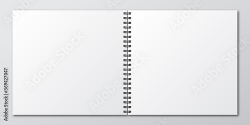 Notebook. Mockup of paper notebook. Template of notebook
