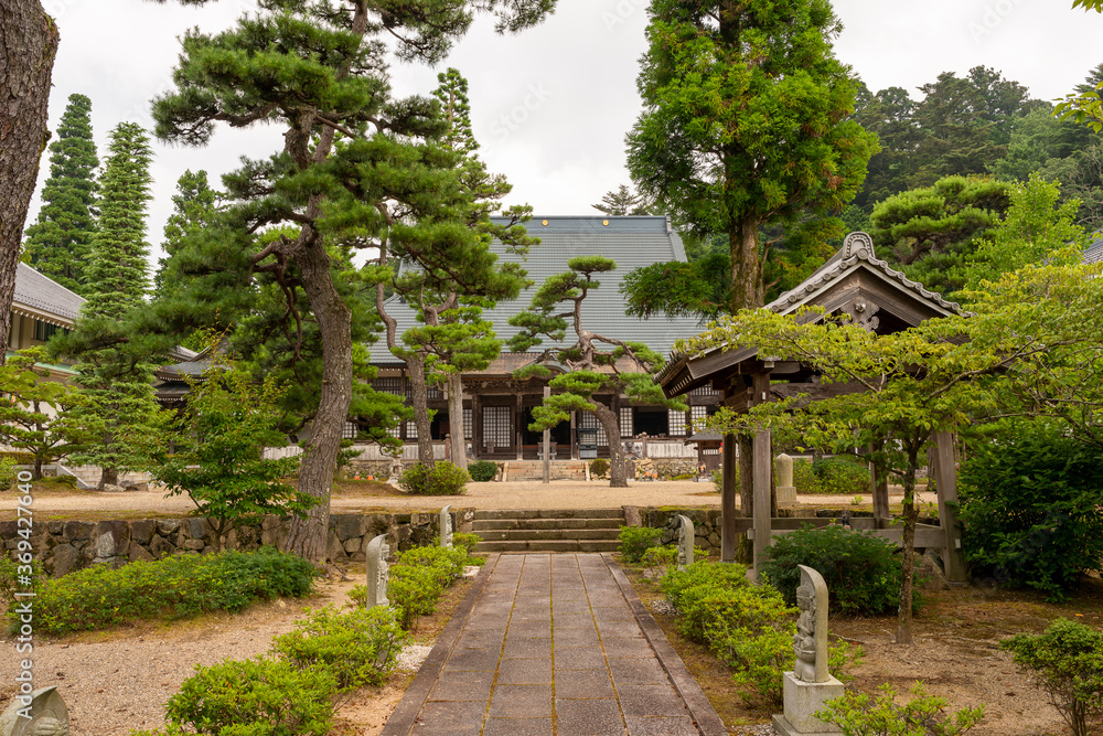 Main building of Yotaku-ji temple in Sanda-shi, Hyogo, Japan