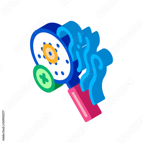 odor smell microbe research icon vector. isometric odor smell microbe research sign. color isolated symbol illustration