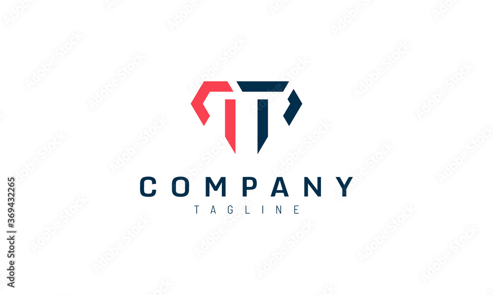 Combined the letter T with red and black P, bold and strong, Representing strength, spirit, and trust. Combined the letter T with red and black P, bold and strong, Representing strength, spirit, and trust.