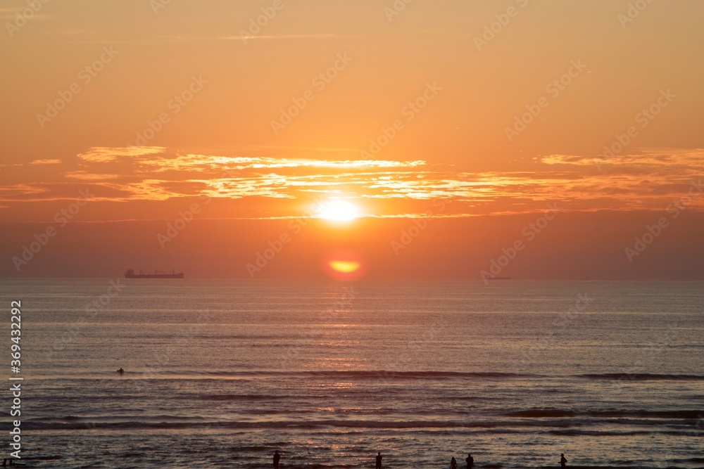 sunset over the sea sunset over the sea