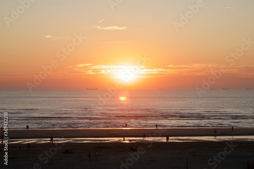 sunset on the beach