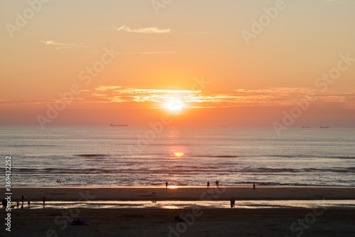 sunset on the beach