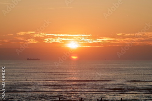sunset over the sea
