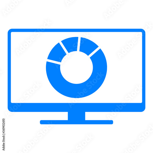 Tortendiagramm und Monitor
