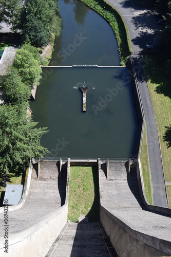 Blick von der Staumauer der Oleftalsperre, Eifel photo