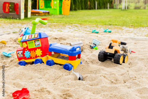 Wallpaper Mural Yard sand playground with toys Torontodigital.ca