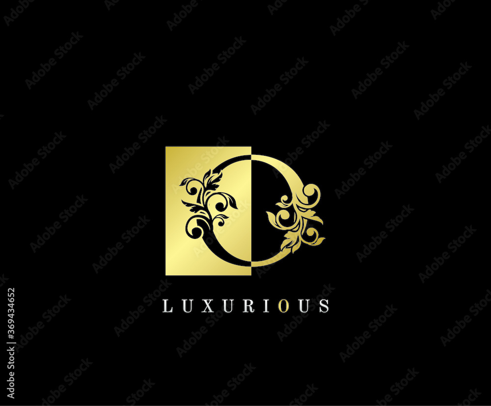 Golden O Letter Logo Design. Gold O Letter With Negative Space and Classy Leaves Shape design perfect for fashion, Jewelry, Cosmetics, Hotel and Restaurant Logo.