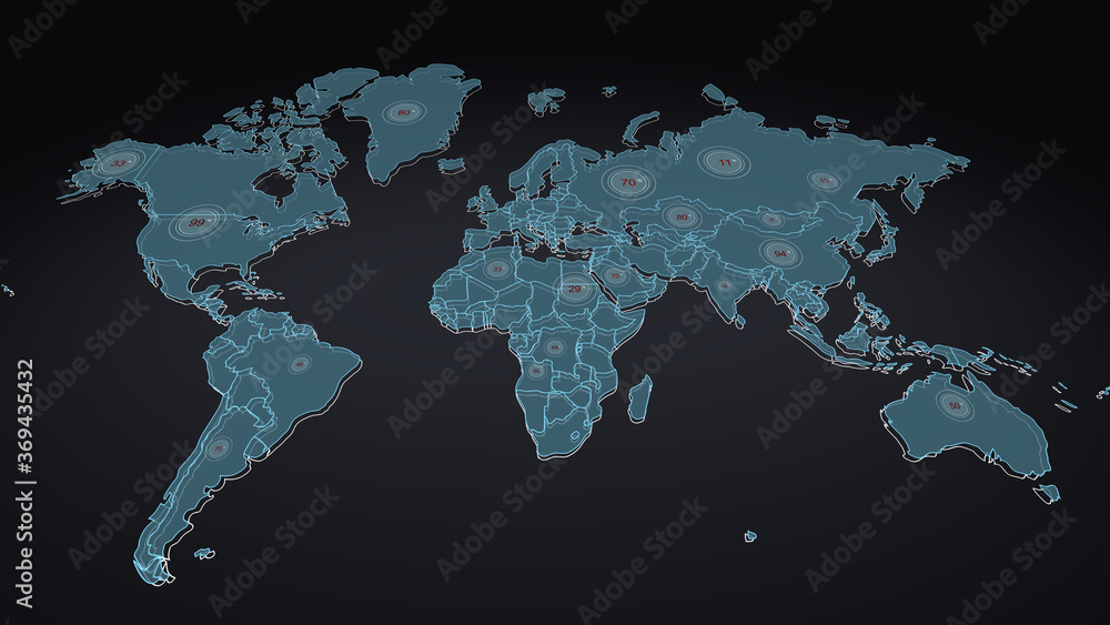 Fototapeta premium planet earth texture map world