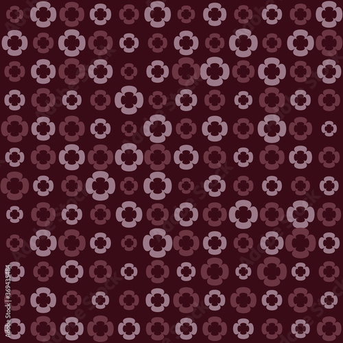 Seamless Floral Pattern with Small and Large Flowers. Design Element for Backdrops, Web Banners or Wallpaper in Dark Brown Colors