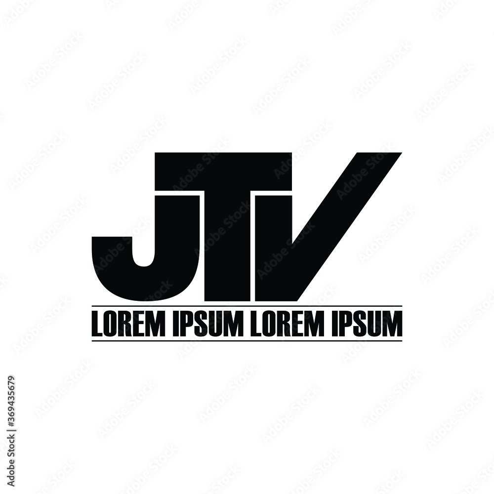 Fototapeta premium Letter JTV simple logo design vector
