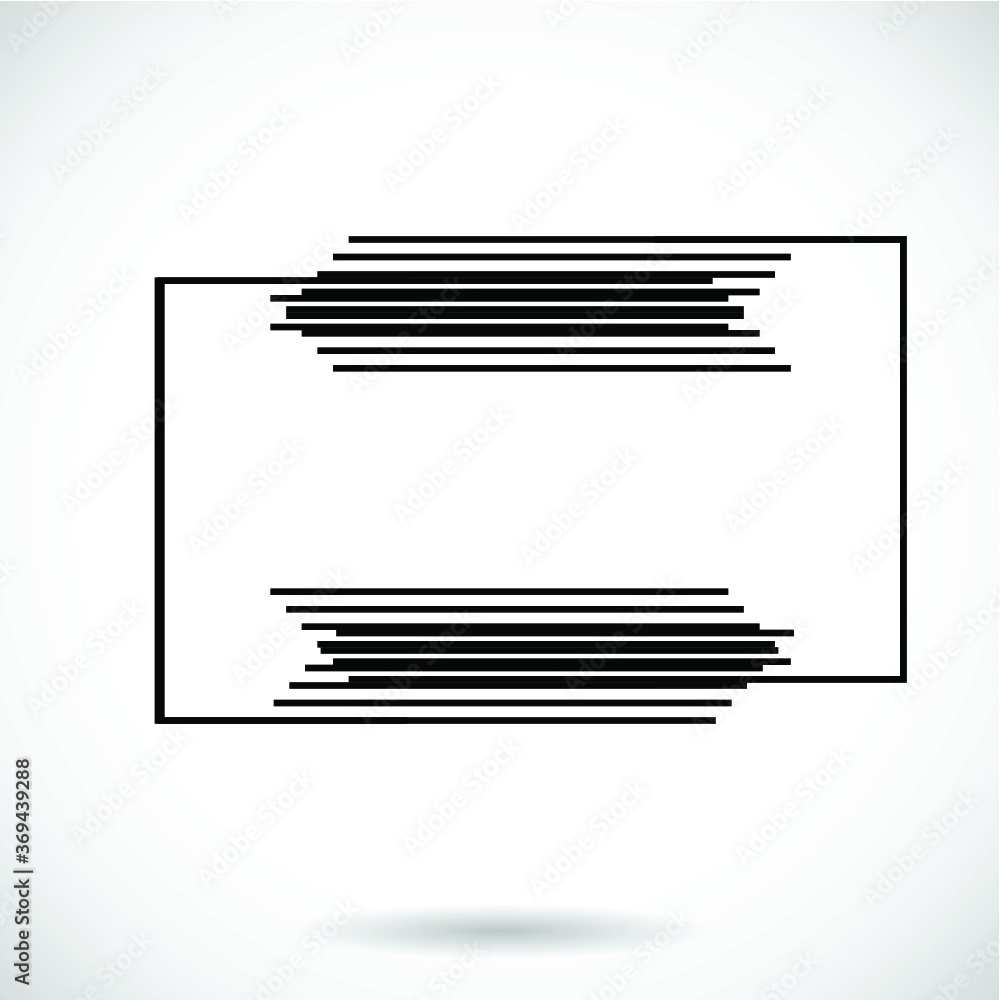 Rectangle Logo with lines.Square unusual icon Design .Black Vector stripes .Geometric shape. Photo border frame Rectangle Logo with lines.Square unusual icon Design .Black Vector stripes .Geometric shape. Photo border frame