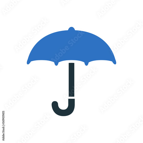 Vector illustration of umbrella icon on white background