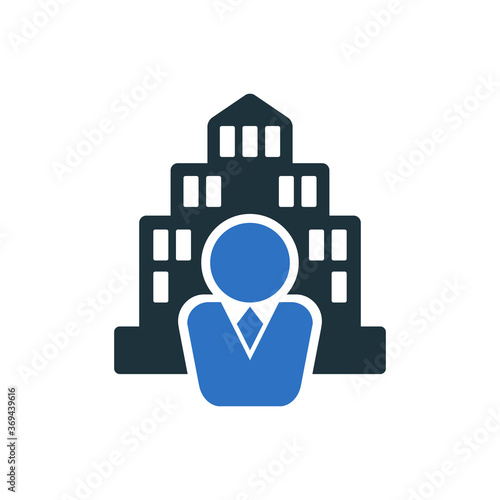 Vector illustration of entrepreneur icon on white background