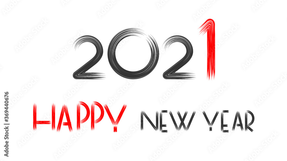 Happy new year 2021 script text hand lettering. Happy new year 2021 script text hand lettering.
