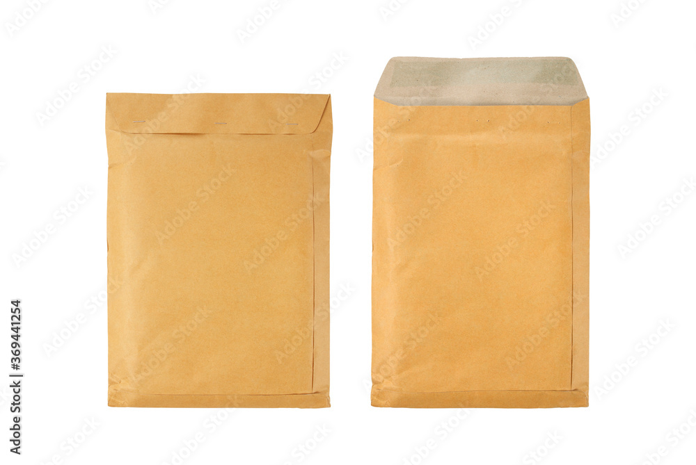 Brown envelope isolated on white background with clipping path included Brown envelope isolated on white background with clipping path included