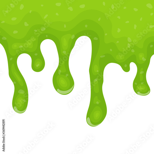 Green dripping liquid slime