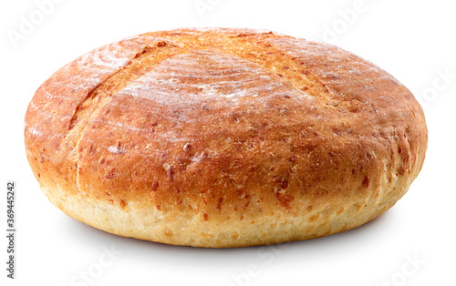 Fresh homemade bread isolated on white