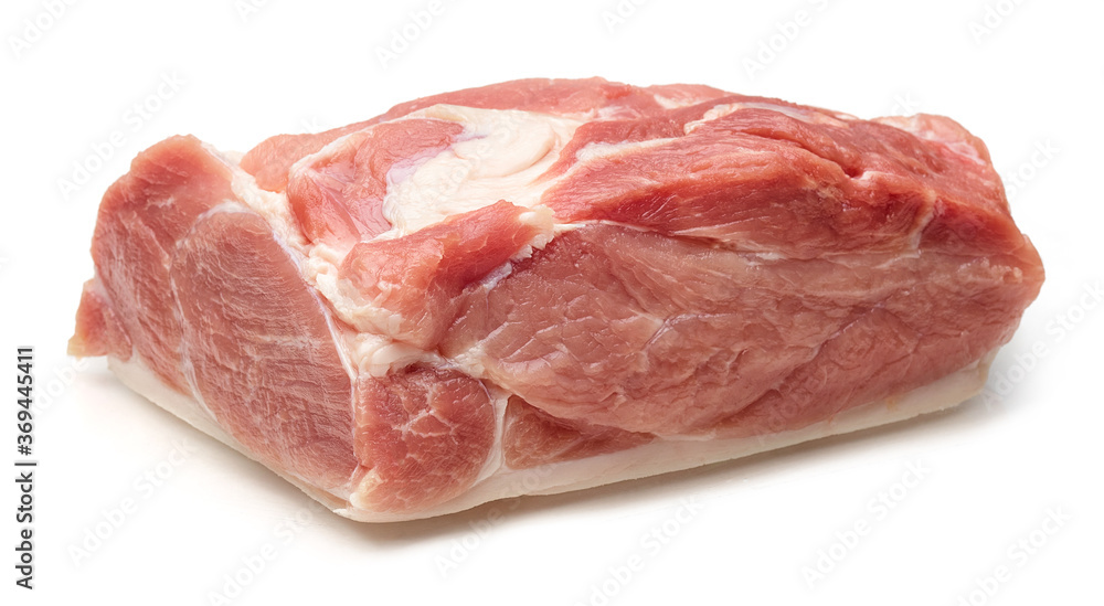 Raw pork meat isolated on white