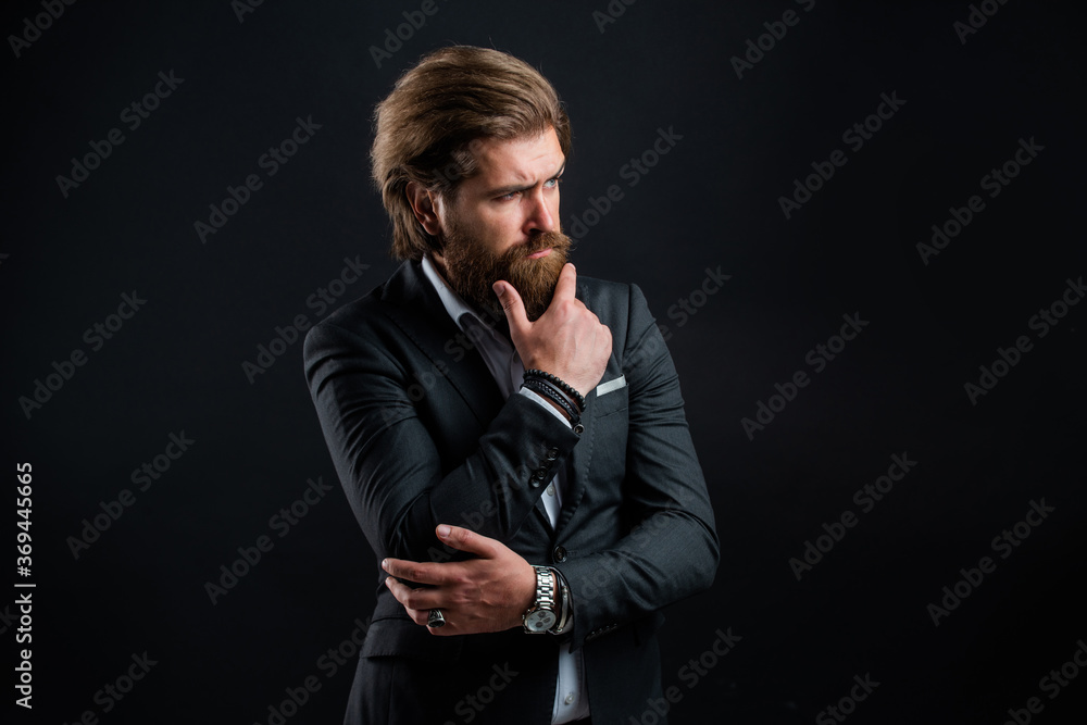 thoughtful and serious. official office lifestyle. serious bearded man. handsome and successful man in expensive suit. He is in shirt. stylish successful man in suit posing. business man wear suit thoughtful and serious. official office lifestyle. serious bearded man. handsome and successful man in expensive suit. He is in shirt. stylish successful man in suit posing. business man wear suit