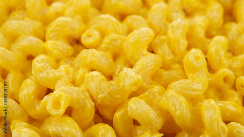 pasta amorosi with cheddar cheese sauce close up photo