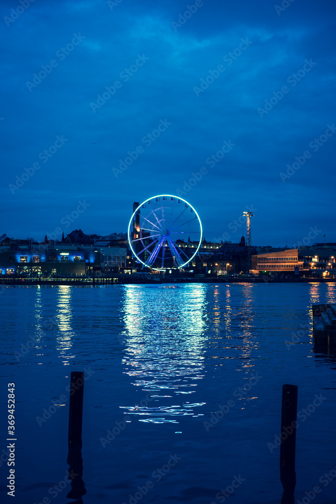 Obraz premium SkyWheel Helsinki Hafen