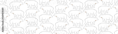 Cute seamless pattern with polar bear. Can be used for fabric,wrapping,wallpapers,web page backgrounds,surface textures,textile.
