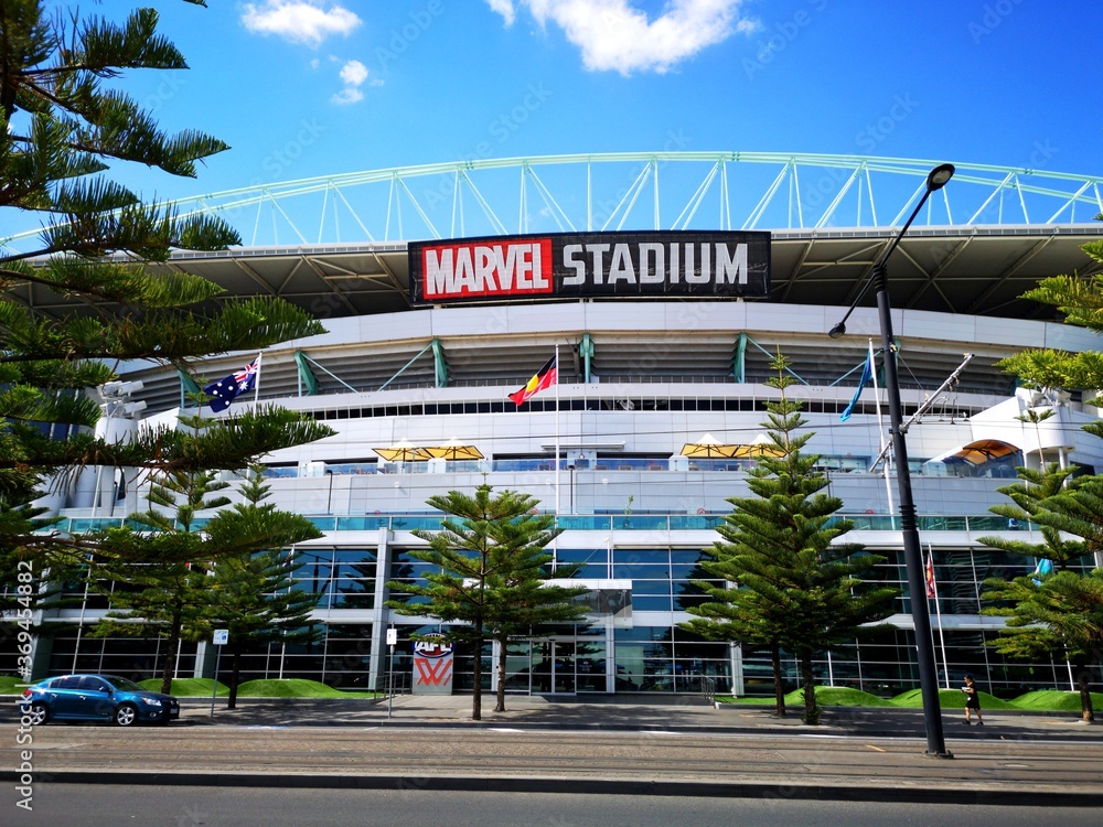 Foto de Melbourne, Australia March 2018 Docklands Stadium also known